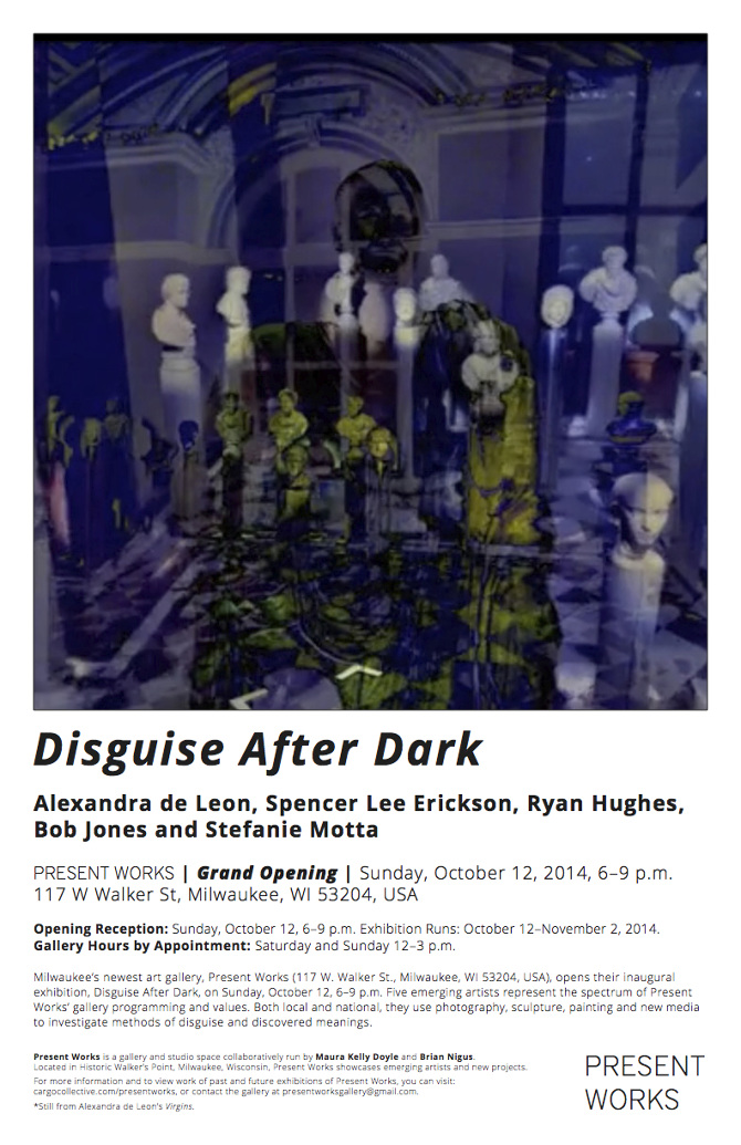 disguise after dark at present works gallery, milwaukee